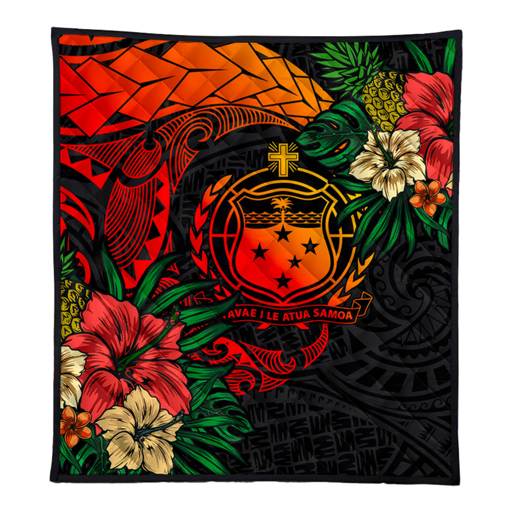 Samoa Premium Quilt Polynesian Coat Of Arms Tropical