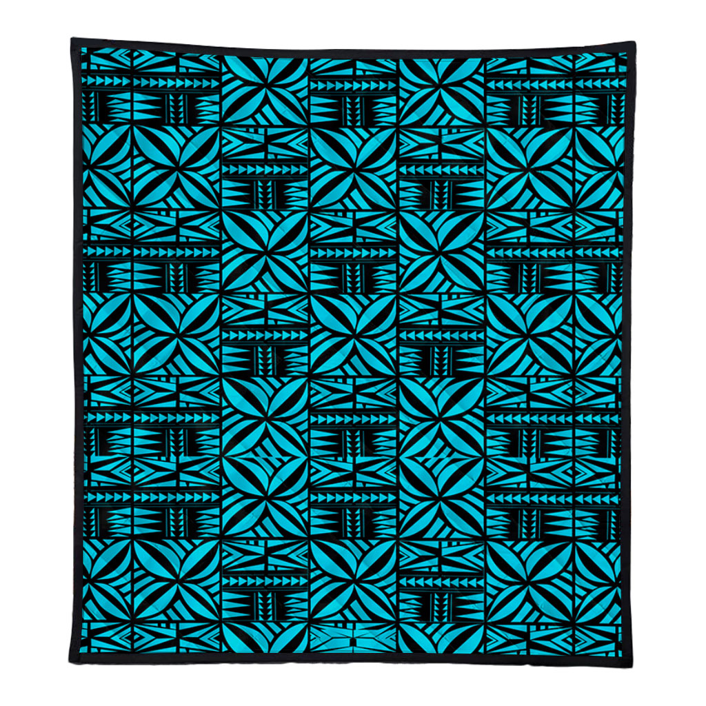 Samoa Premium Quilt Design Stretch Print Fabric Turquoise