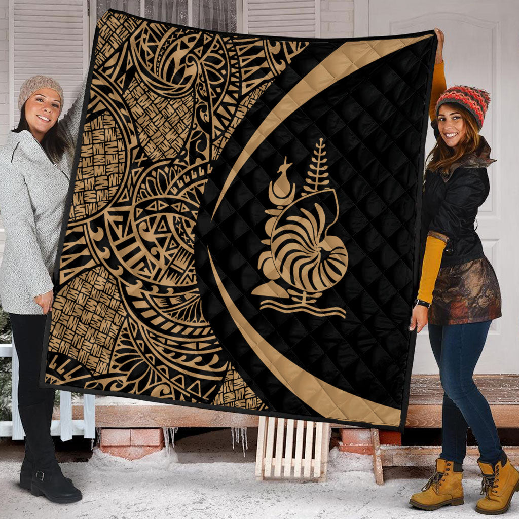 New Caledonia Premium Quilt Lauhala Gold Circle Style