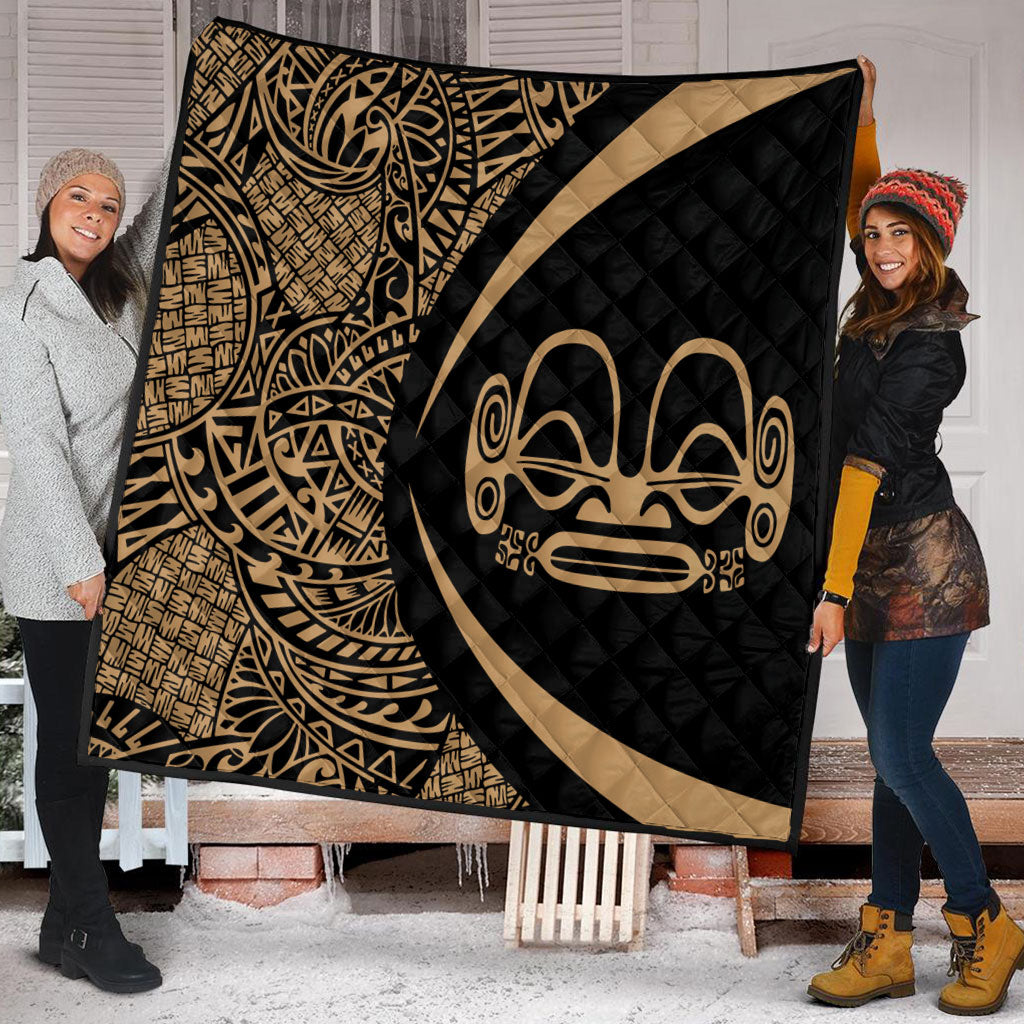 Marquesas Islands Premium Quilt Lauhala Gold Circle Style