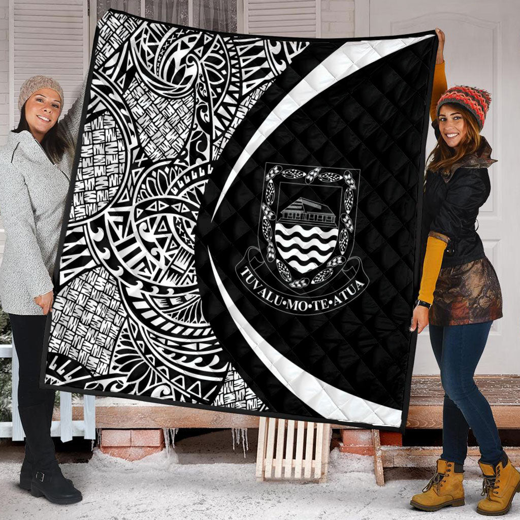 Tuvalu Premium Quilt Lauhala White Circle Style