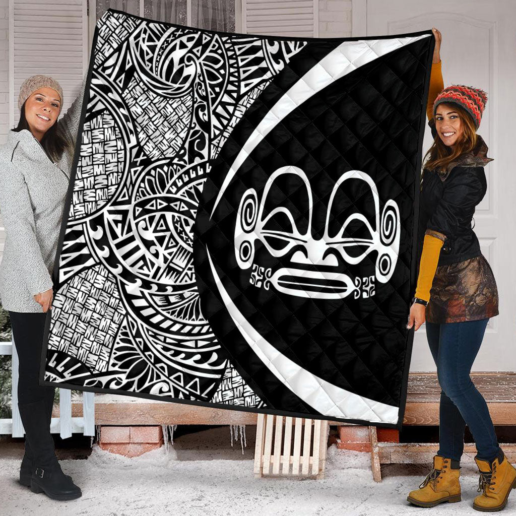 Marquesas Islands Premium Quilt Lauhala White Circle Style