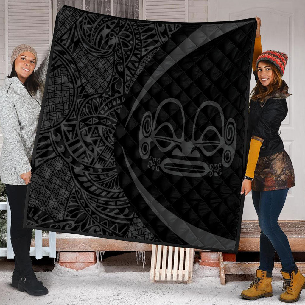 Marquesas Islands Premium Quilt Lauhala Gray Circle Style