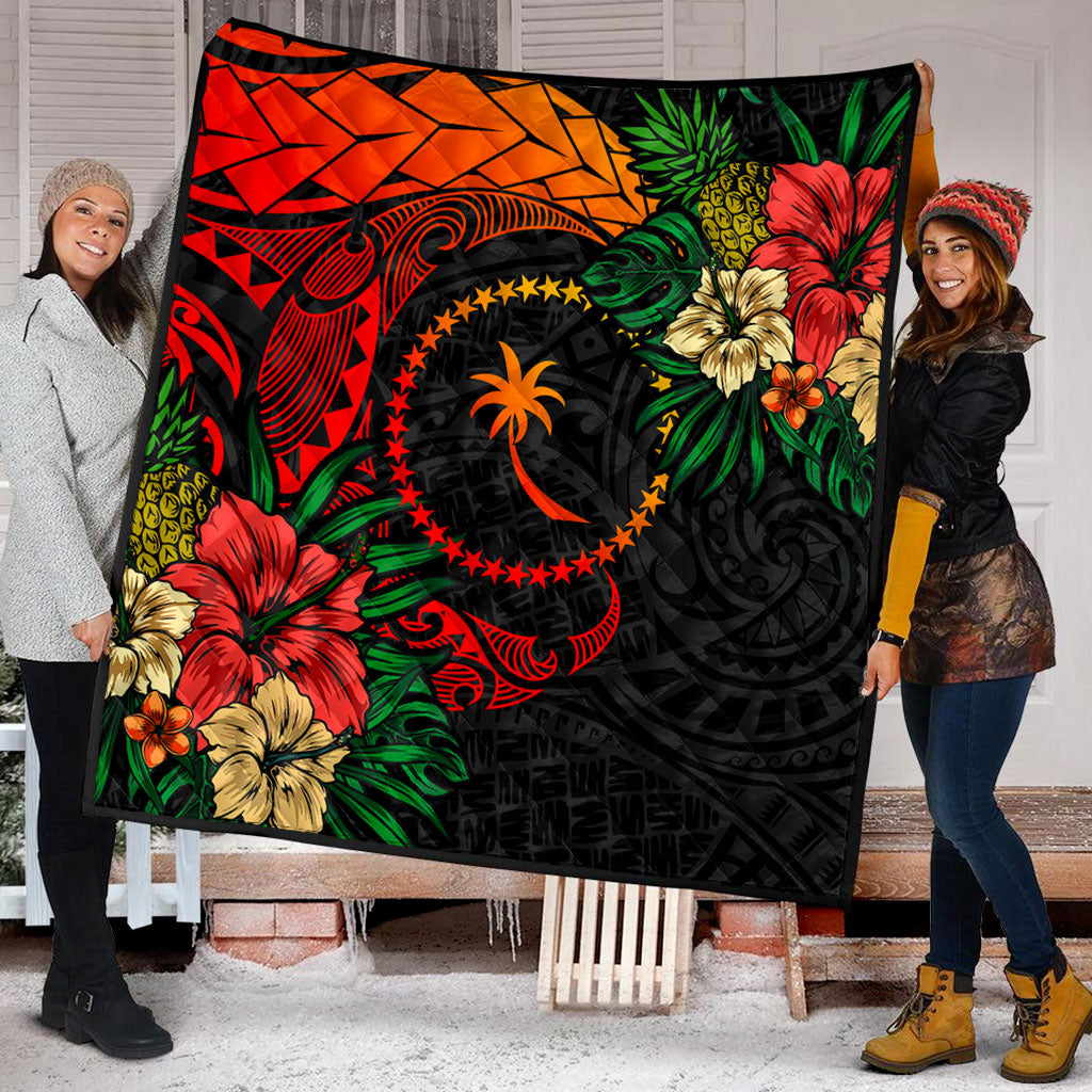 Chuuk State Premium Quilt Polynesian Coat Of Arms Tropical