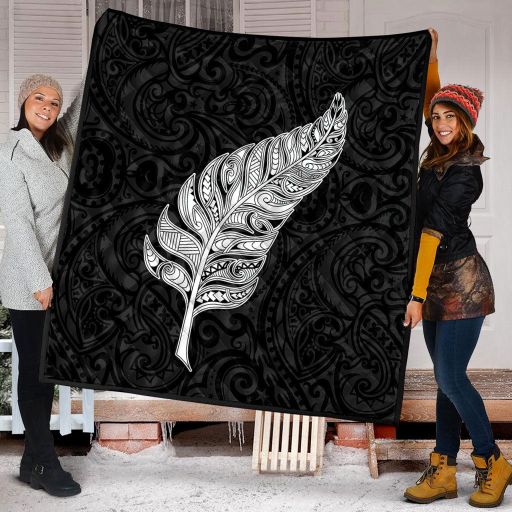 New Zealand Premium Quilt Maori Silver Fern Simple Style