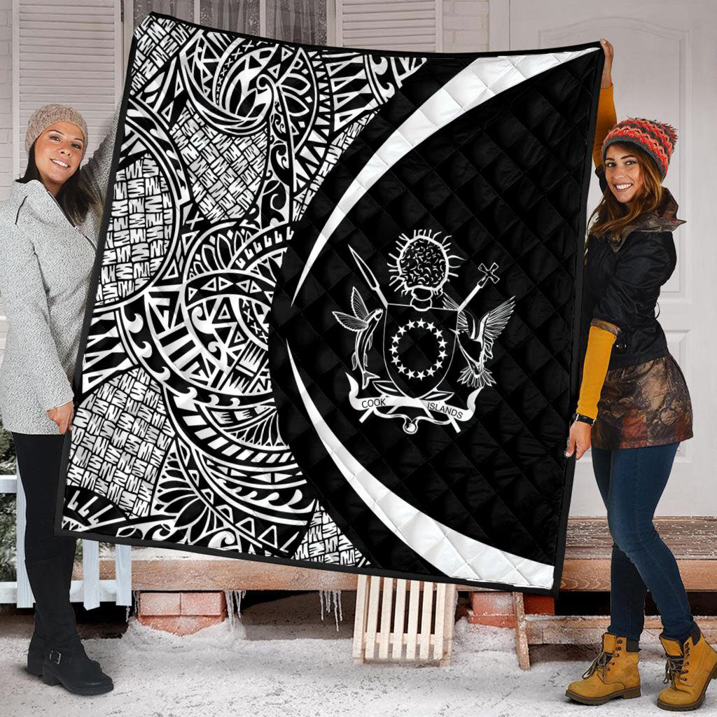 Cook Islands Premium Quilt Lauhala White Circle Style