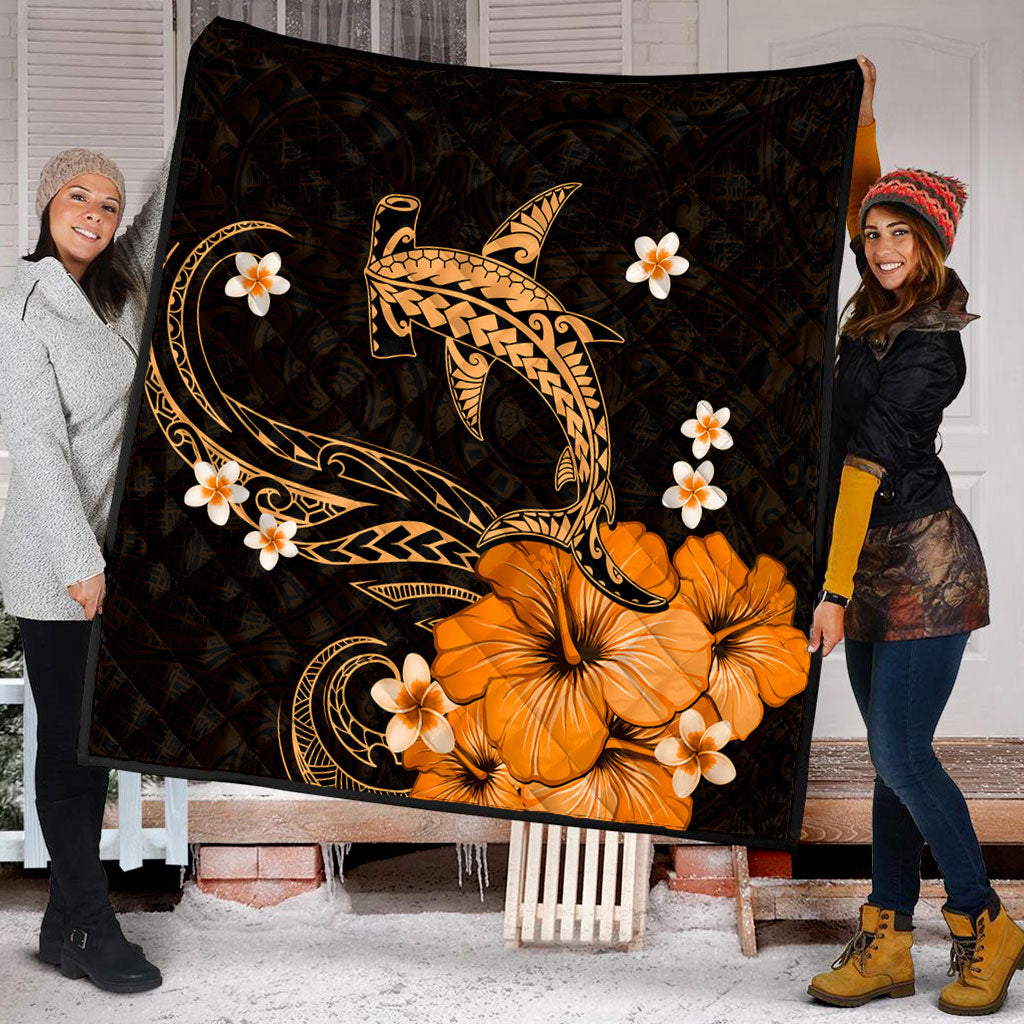 Hawaii Premium Quilt Shark Polynesia Tribal Tattoo