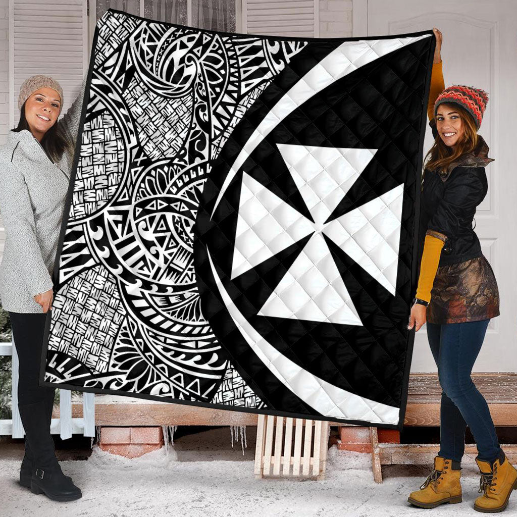Wallis And Futuna Premium Quilt Lauhala White Circle Style