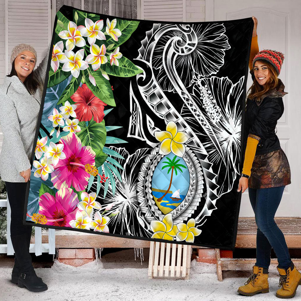 Guam Premium Quilt Summer Plumeria Tribal Tattoo