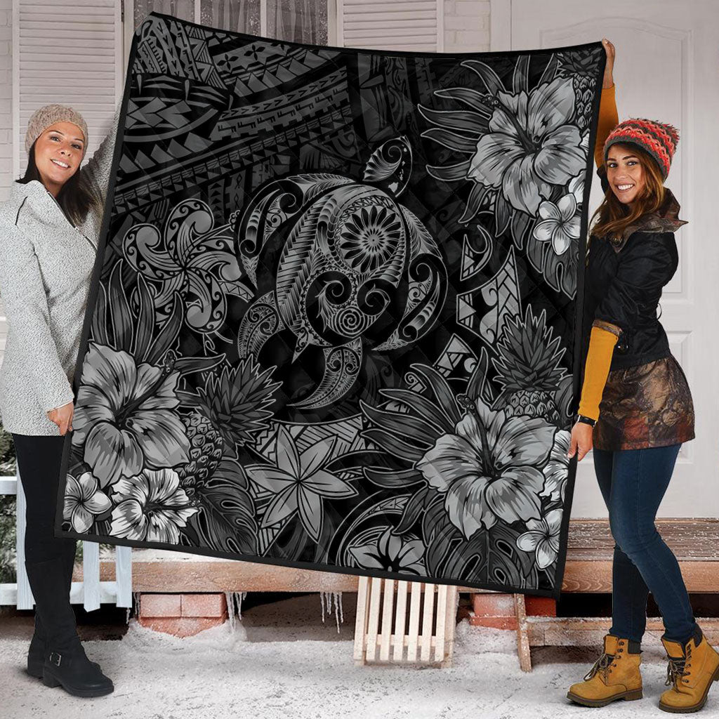 Hawaii Premium Quilt Tribal Polynesia Sea Turtle Design Pacific Dream