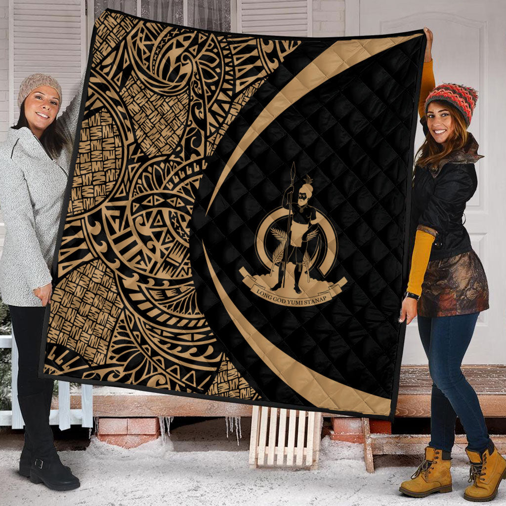 Vanuatu Premium Quilt Lauhala Gold Circle Style