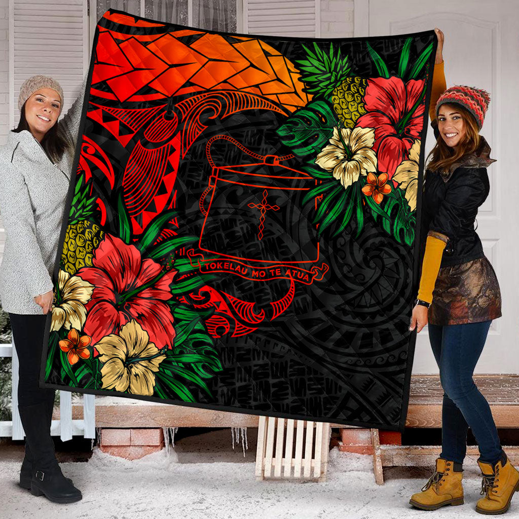Tokelau Premium Quilt Polynesian Coat Of Arms Tropical