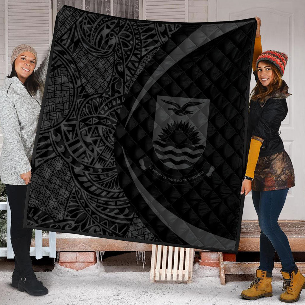 Kiribati Premium Quilt Lauhala Gray Circle Style