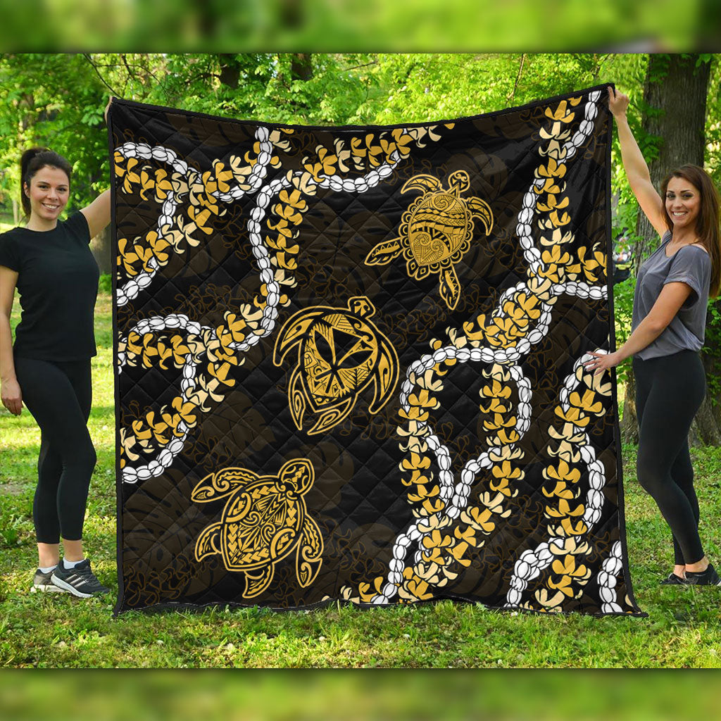 Hawaii Premium Quilt Kanaka Maoli Floral Puakenikeni Lei