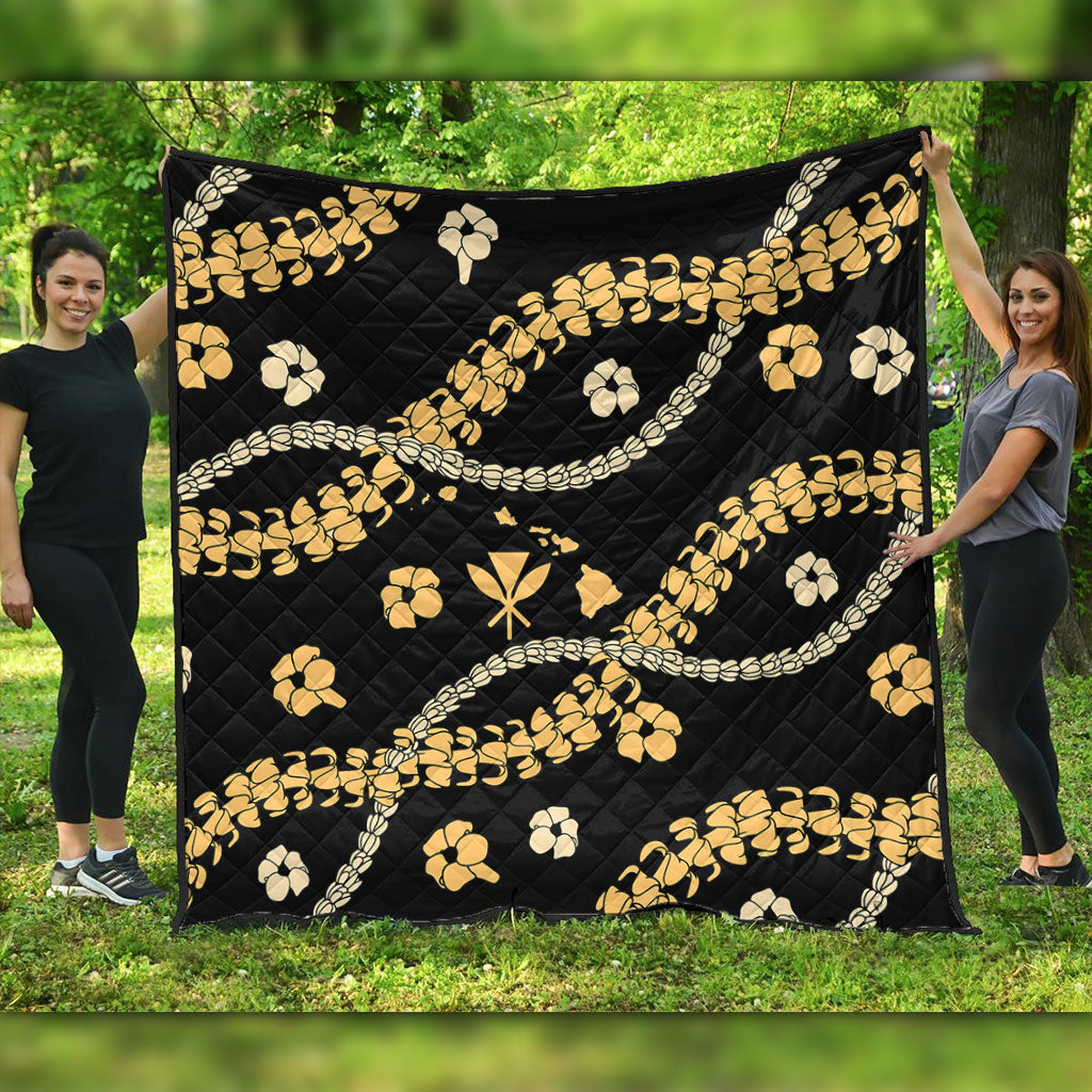 Hawaii Premium Quilt Curve Floral Lei