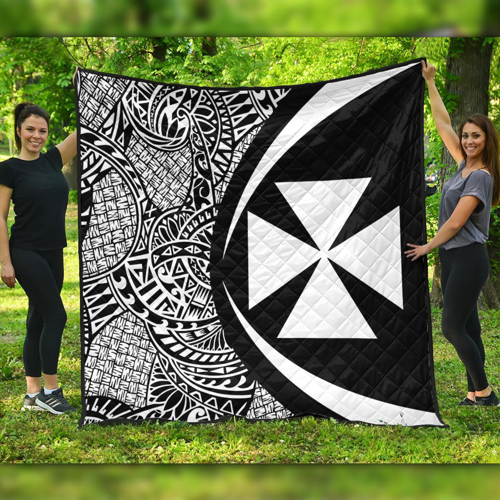 Wallis And Futuna Premium Quilt Lauhala White Circle Style