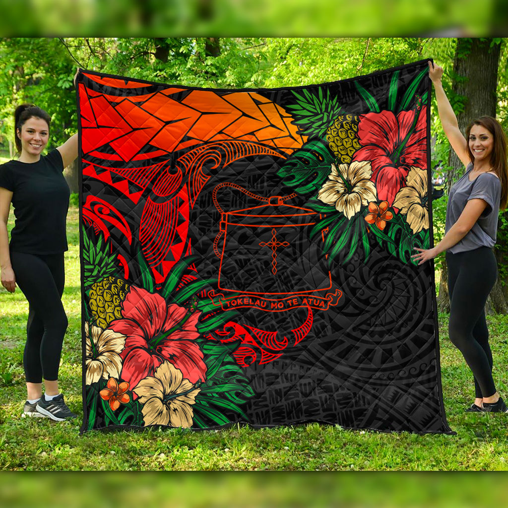 Tokelau Premium Quilt Polynesian Coat Of Arms Tropical