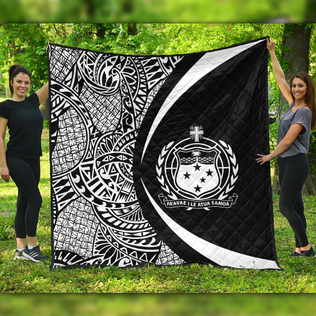 Samoa Premium Quilt Lauhala White Circle Style