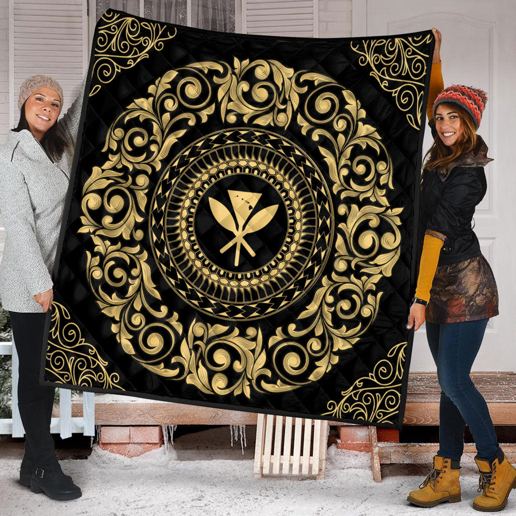 Hawaii Premium Quilt Kanaka Maoli Royal Vintage Style