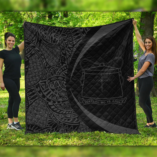 Tokelau Premium Quilt Lauhala Gray Circle Style