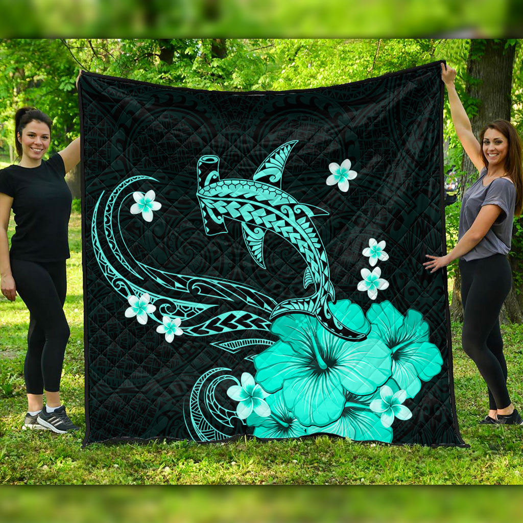 Hawaii Premium Quilt Shark Polynesia Tribal Tattoo