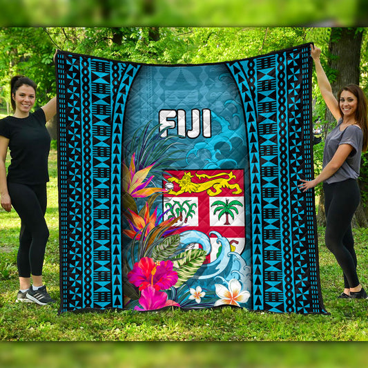 Fiji Premium Quilt Bula Islands Wave Tropical