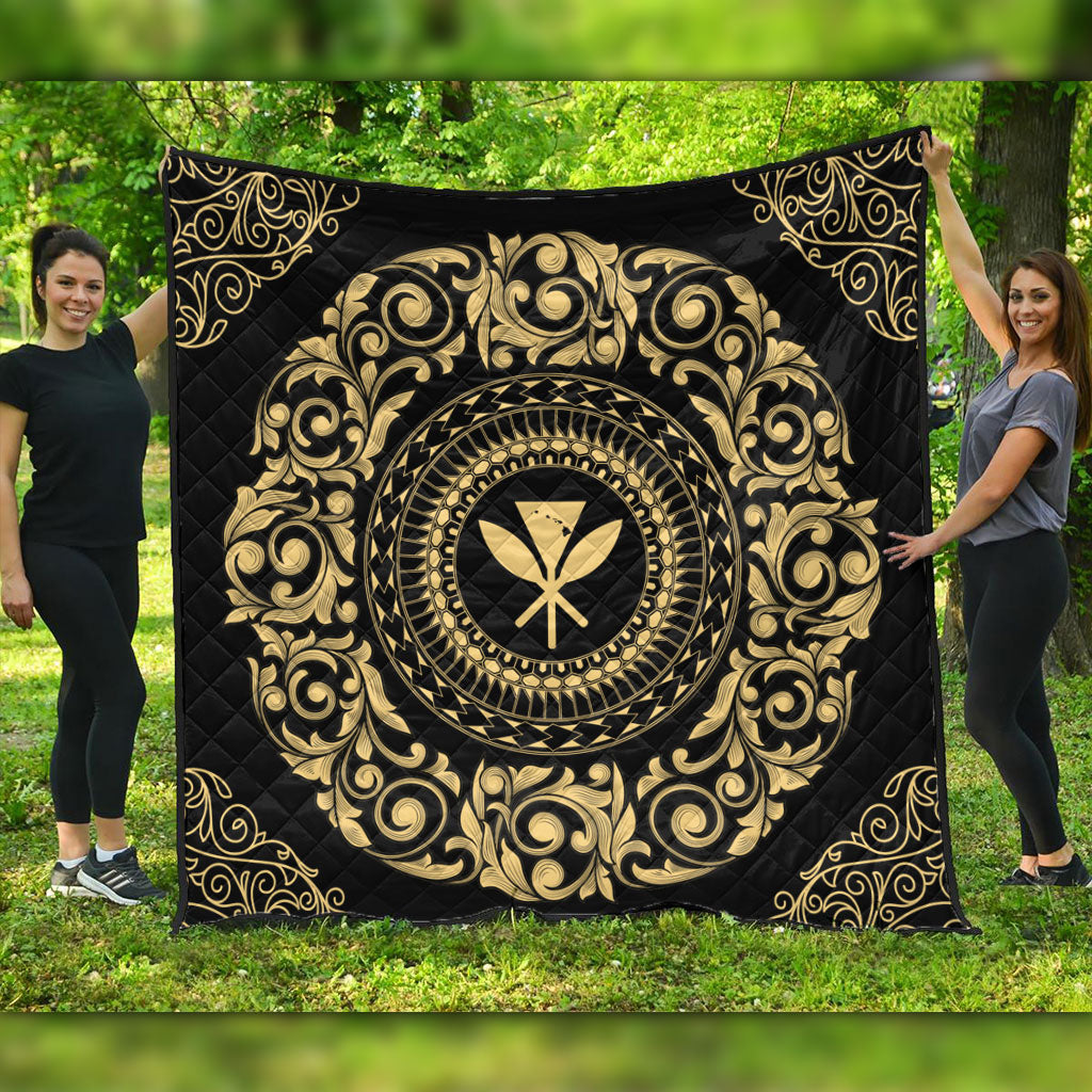Hawaii Premium Quilt Kanaka Maoli Royal Vintage Style