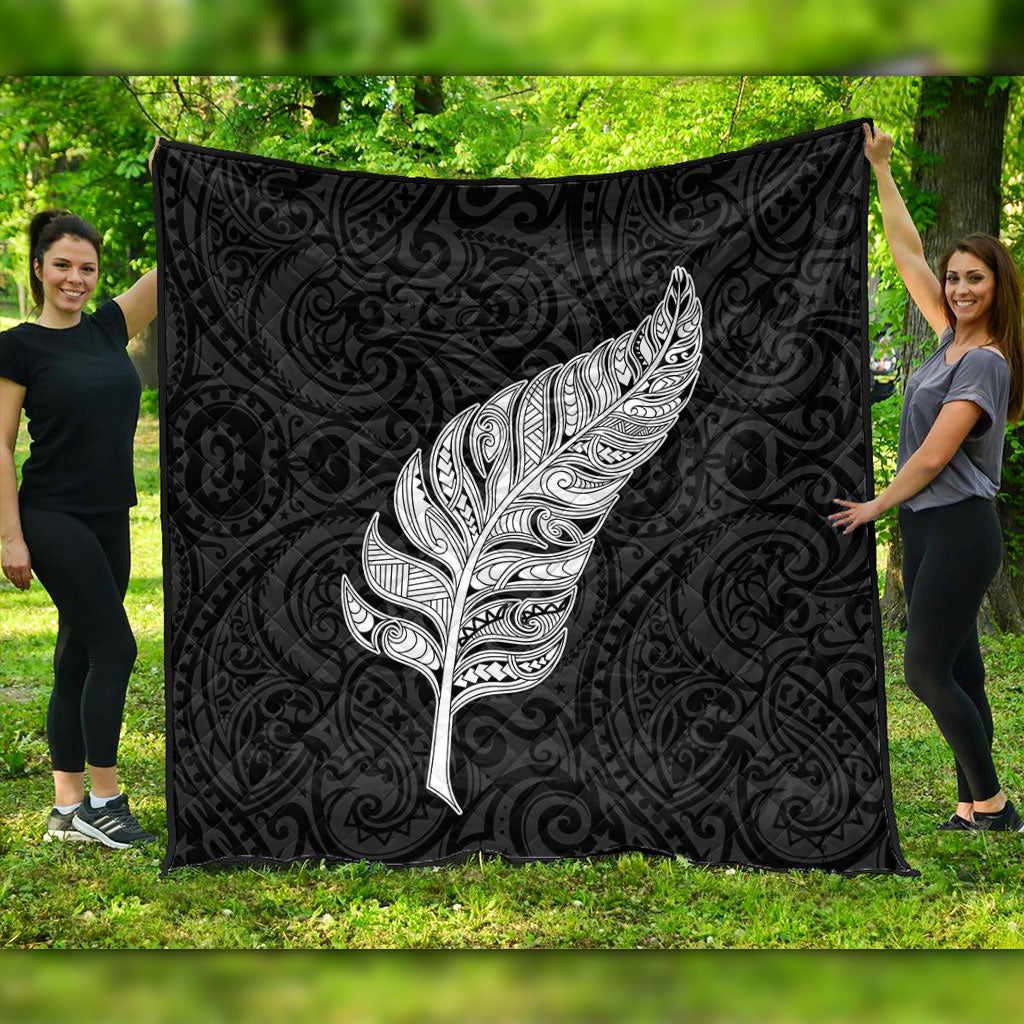 New Zealand Premium Quilt Maori Silver Fern Simple Style
