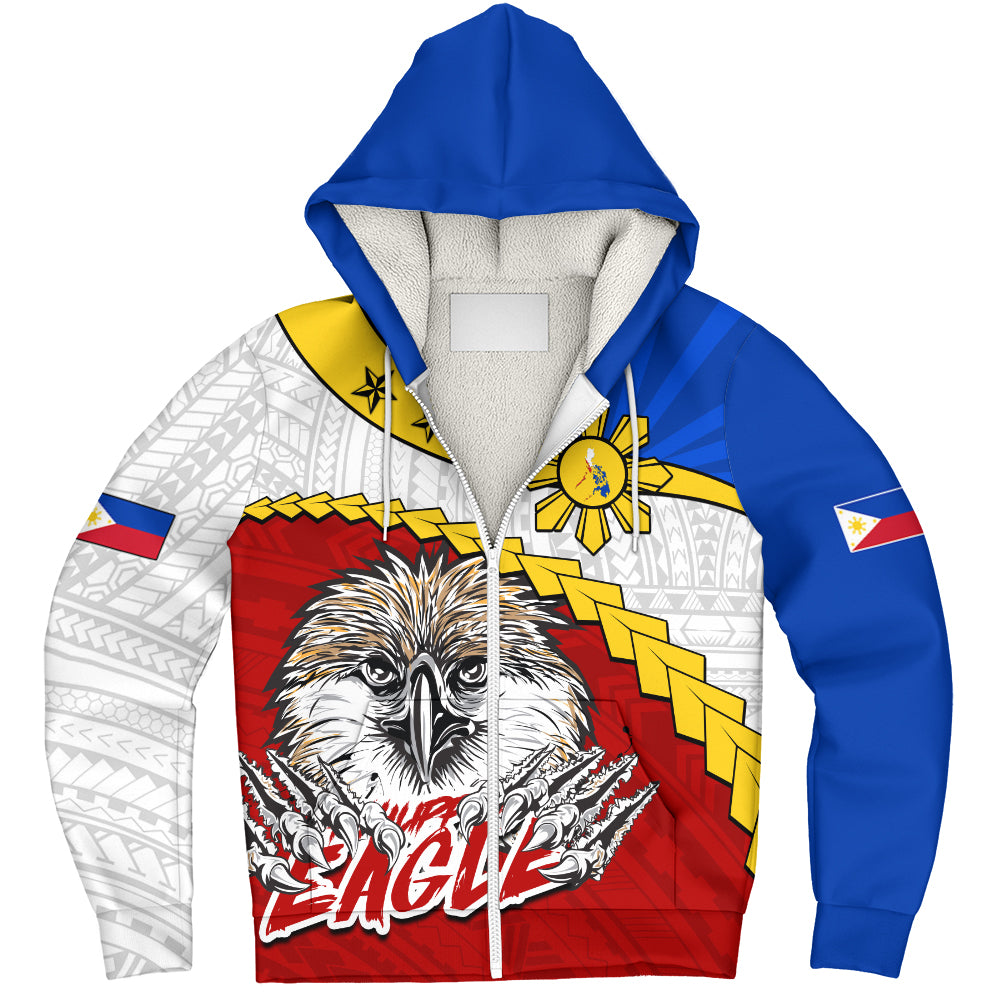 Hawaii Sherpa Hoodie Tribal Tattoo Flag Eagle Animal