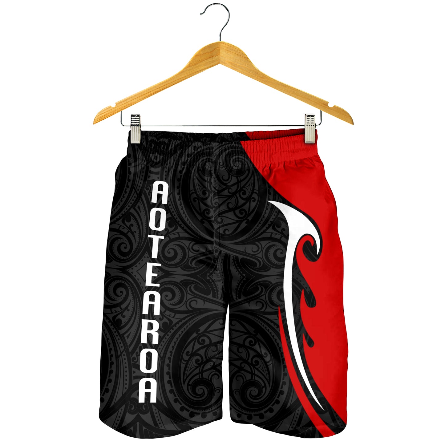 New Zealand Men Shorts - Aotearoa Silver Fern Maori