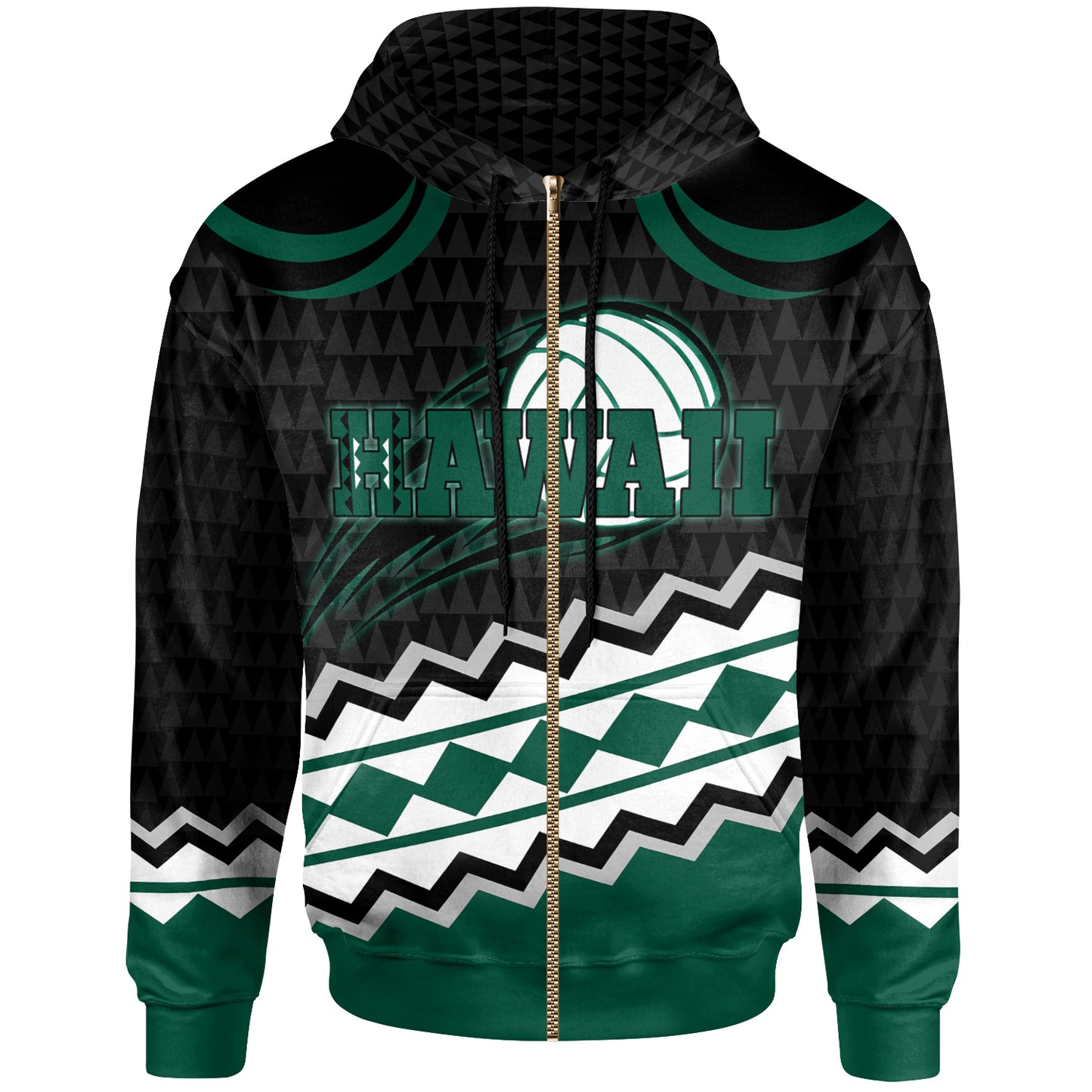 Polynesian Hawaii Hoodie - Volleyball Spirit