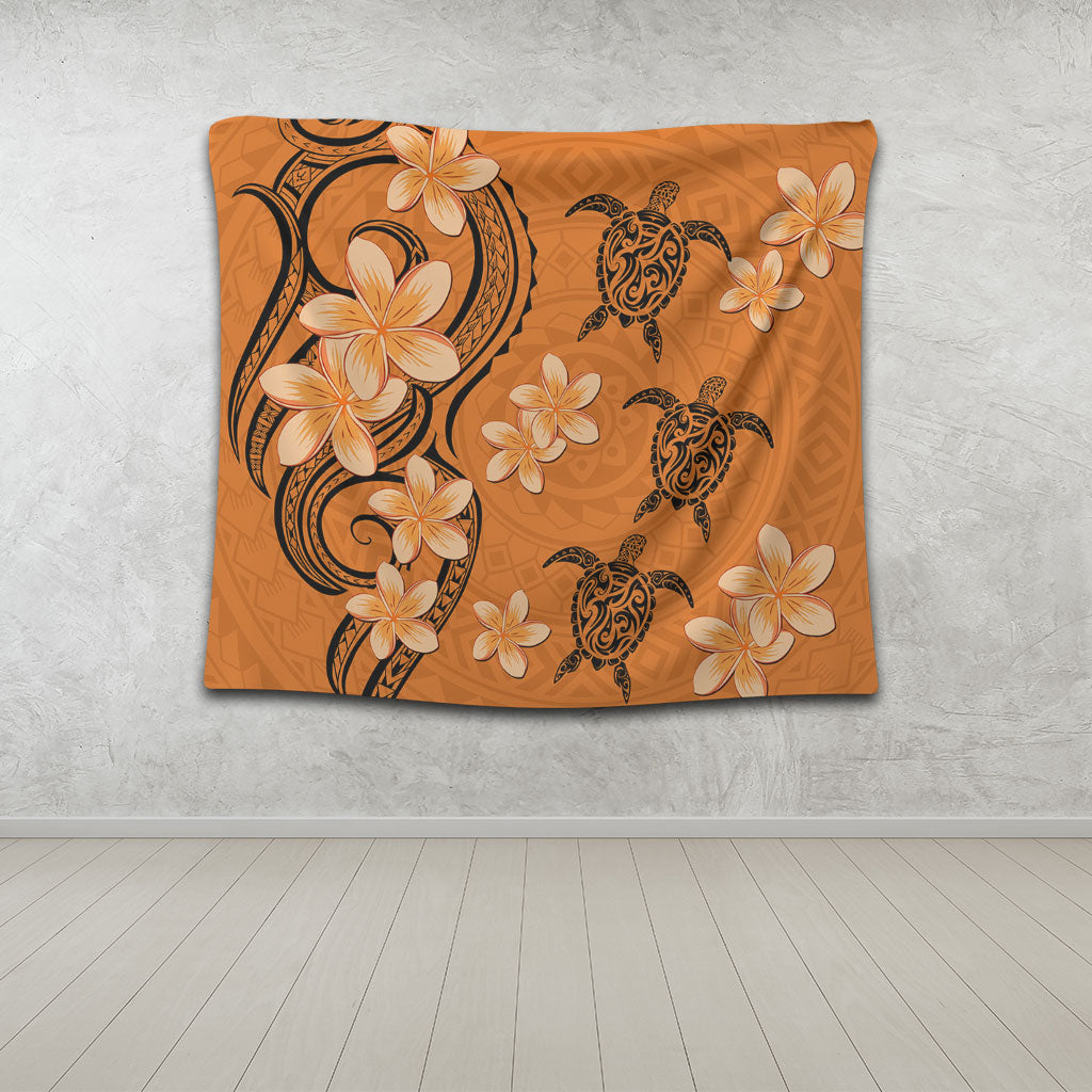 Hawaii Tapestry Tribal Tattoo Polynesia Plumeria Flower