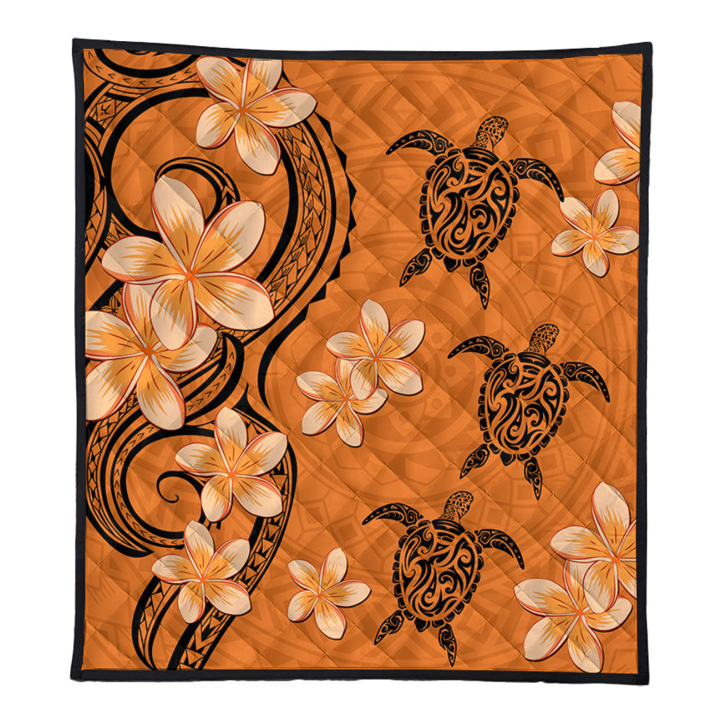 Hawaii Premium Quilt Tribal Tattoo Polynesia Plumeria Flower