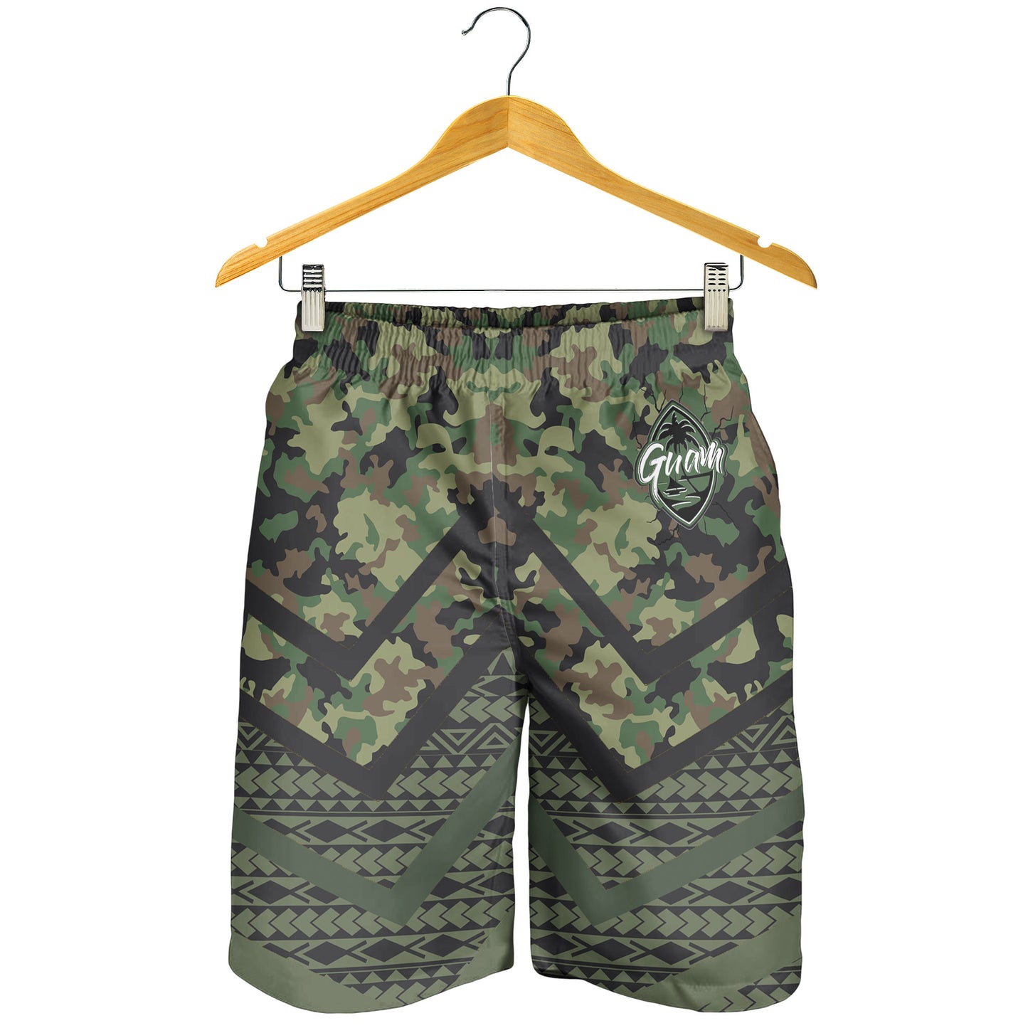 Guam Men Shorts - Custom Guam Camo Deluxe Polynesian Tattoo