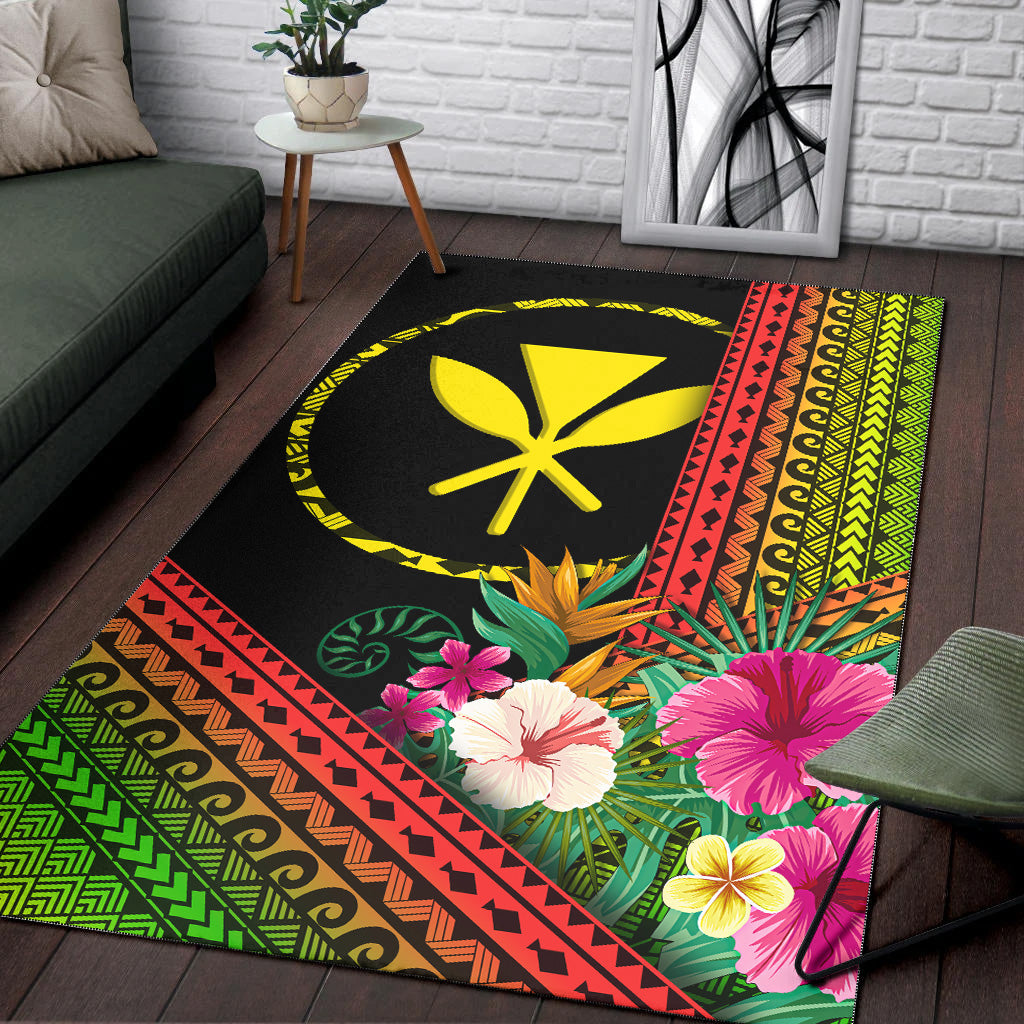 Hawaii Area Rug Kanaka Maoli Polynesian Pattern