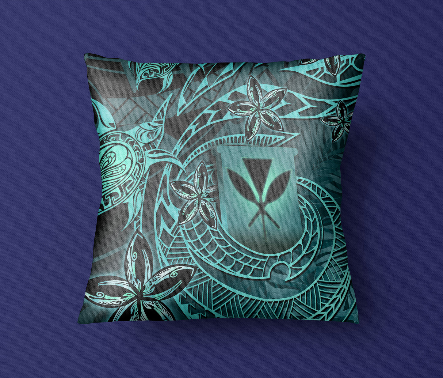 Hawaii Pillow Cover Kanaka Maoli Tropical Leaves Polynesian Pattern