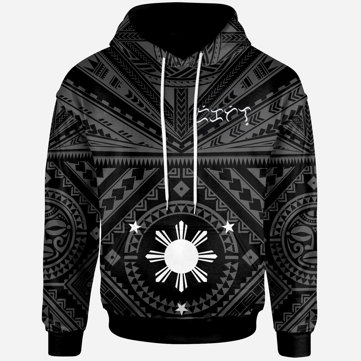 Custom Philippines Hoodie - Polynesian Tattoo Style