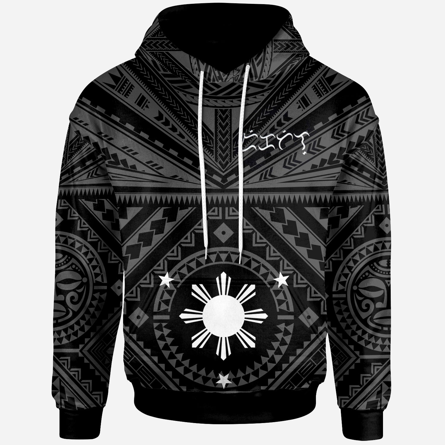 Custom Philippines Hoodie - Polynesian Tattoo Style