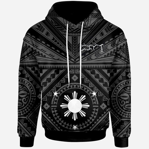 Custom Philippines Hoodie - Polynesian Tattoo Style