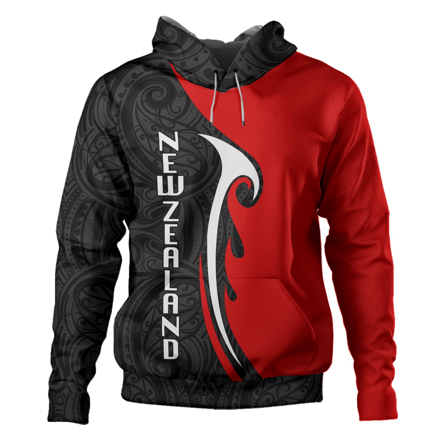 New Zealand Hoodie - Aotearoa Silver Fern Maori