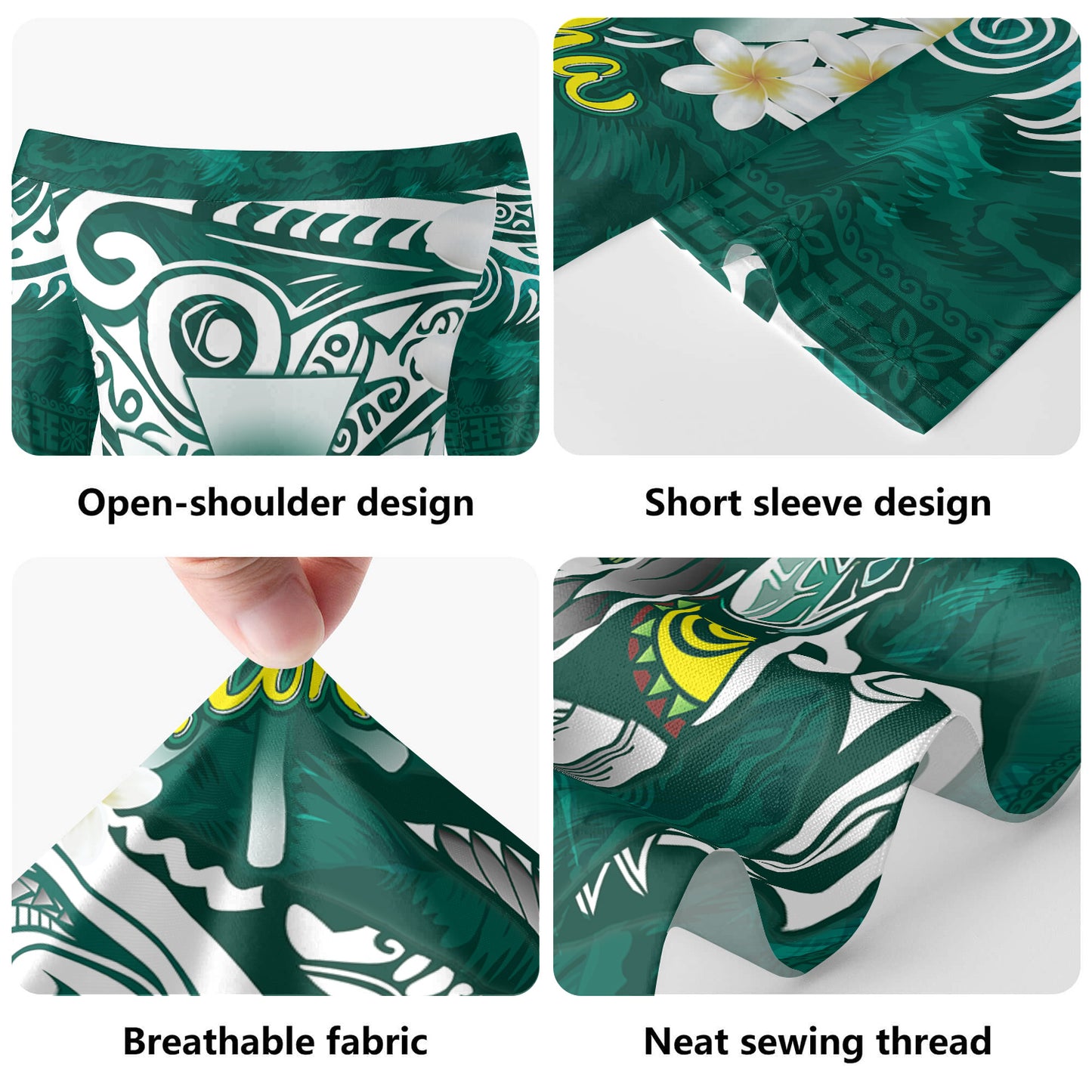 Hawaii Combo Short Sleeve Dress And Shirt Polynesian Honu With Plumeria Tropical Ocean Wave