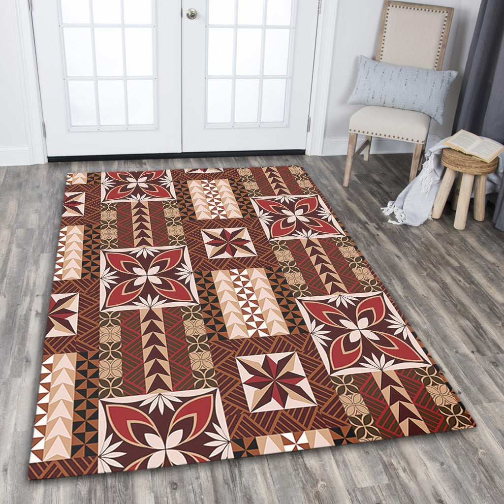 Samoa Area Rug Siapo Pattern Print