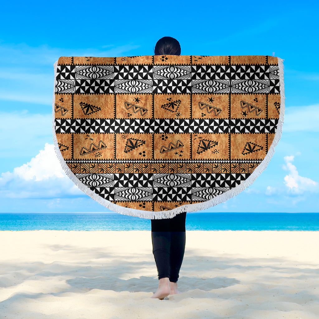 Tonga Beach Blanket Tapa Pattern