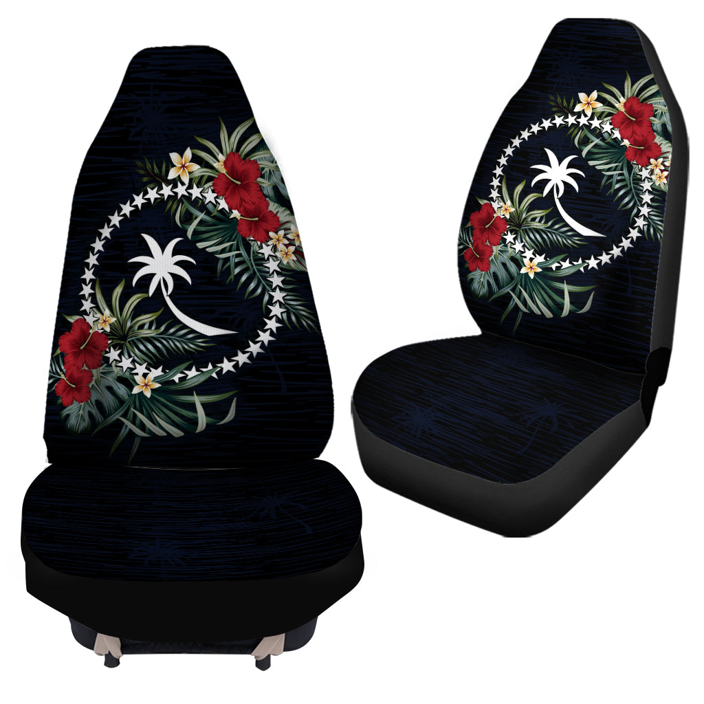 Chuuk Car Seat Covers - Chuuk Flag Hibiscus