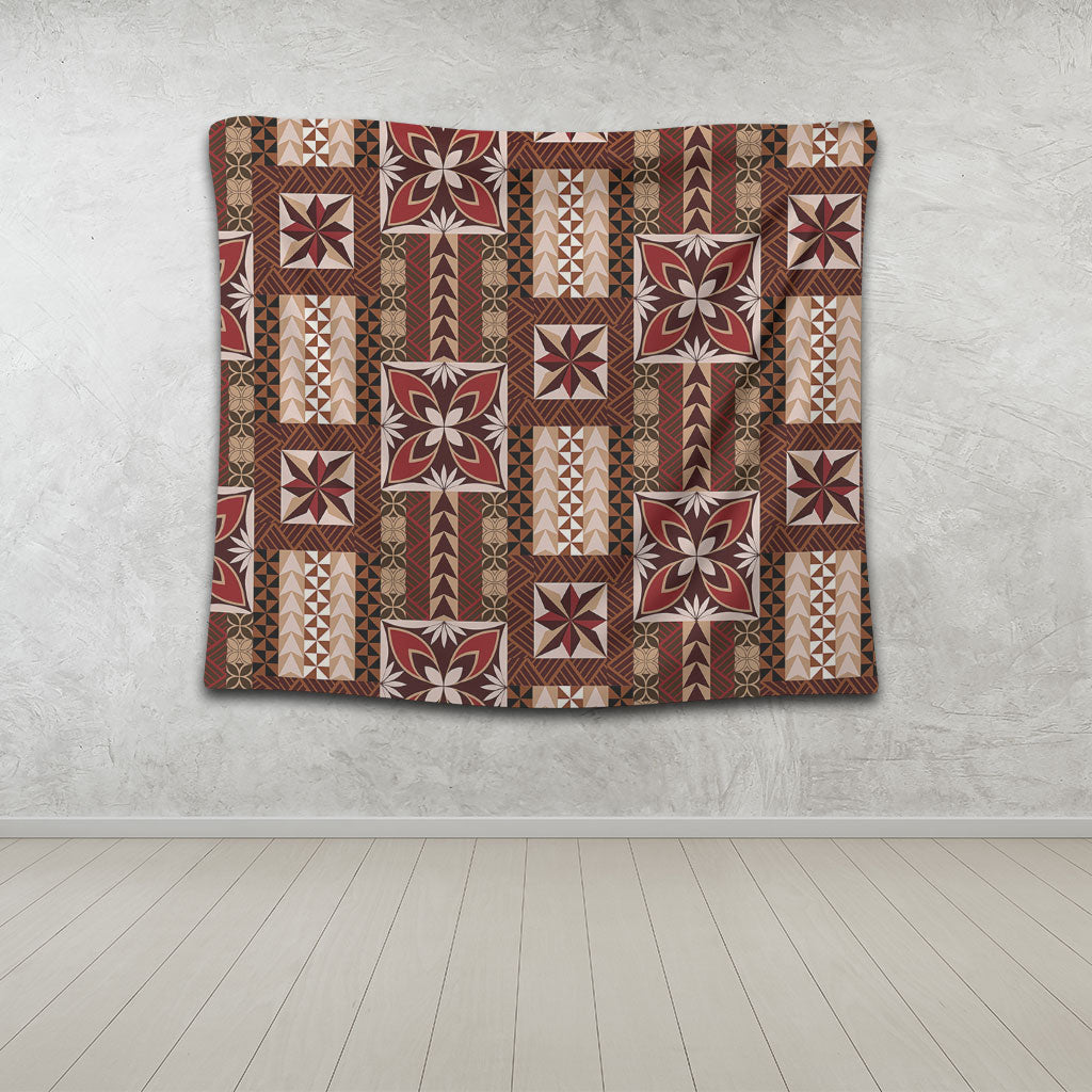 Samoa Tapestry Siapo Pattern Print
