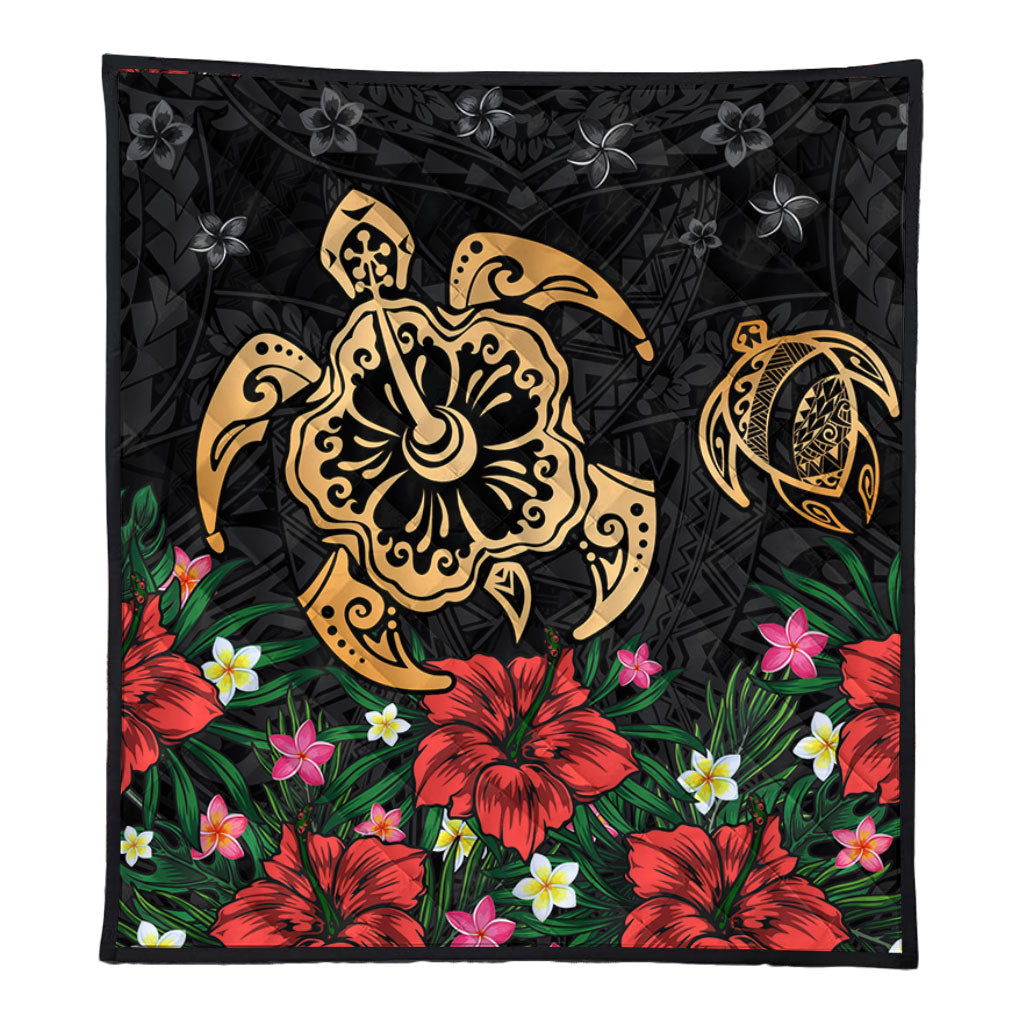 Hawaii Premium Quilt Polynesian Turtle Tropical Island Tribal Style