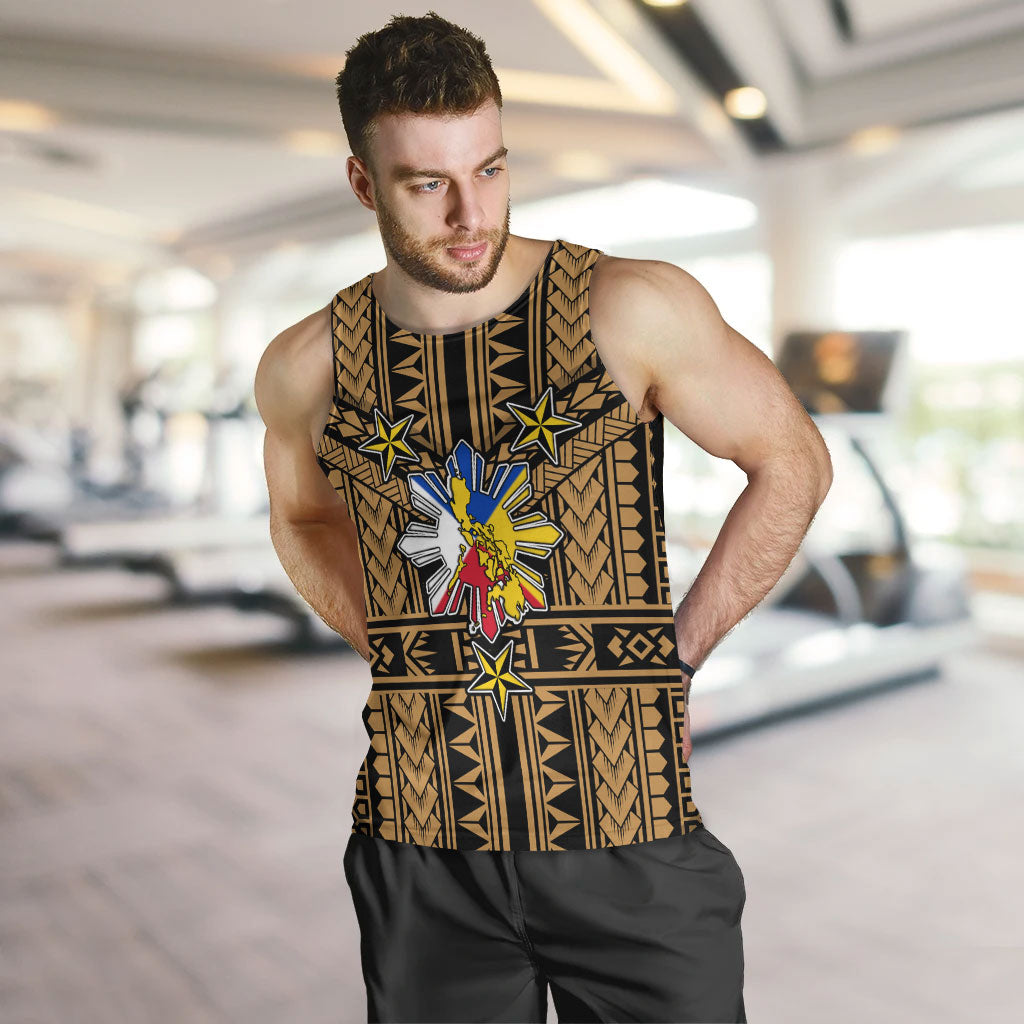 Philippines Tank Top - Filipino Sun And Stars Tribal Tattoo Patterns Style