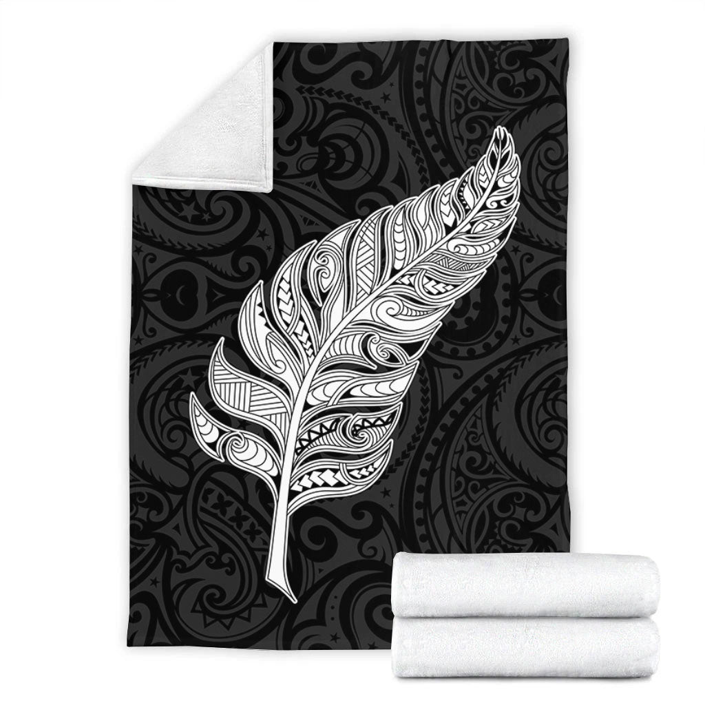 New Zealand Premium Blanket Maori Silver Fern Simple Style