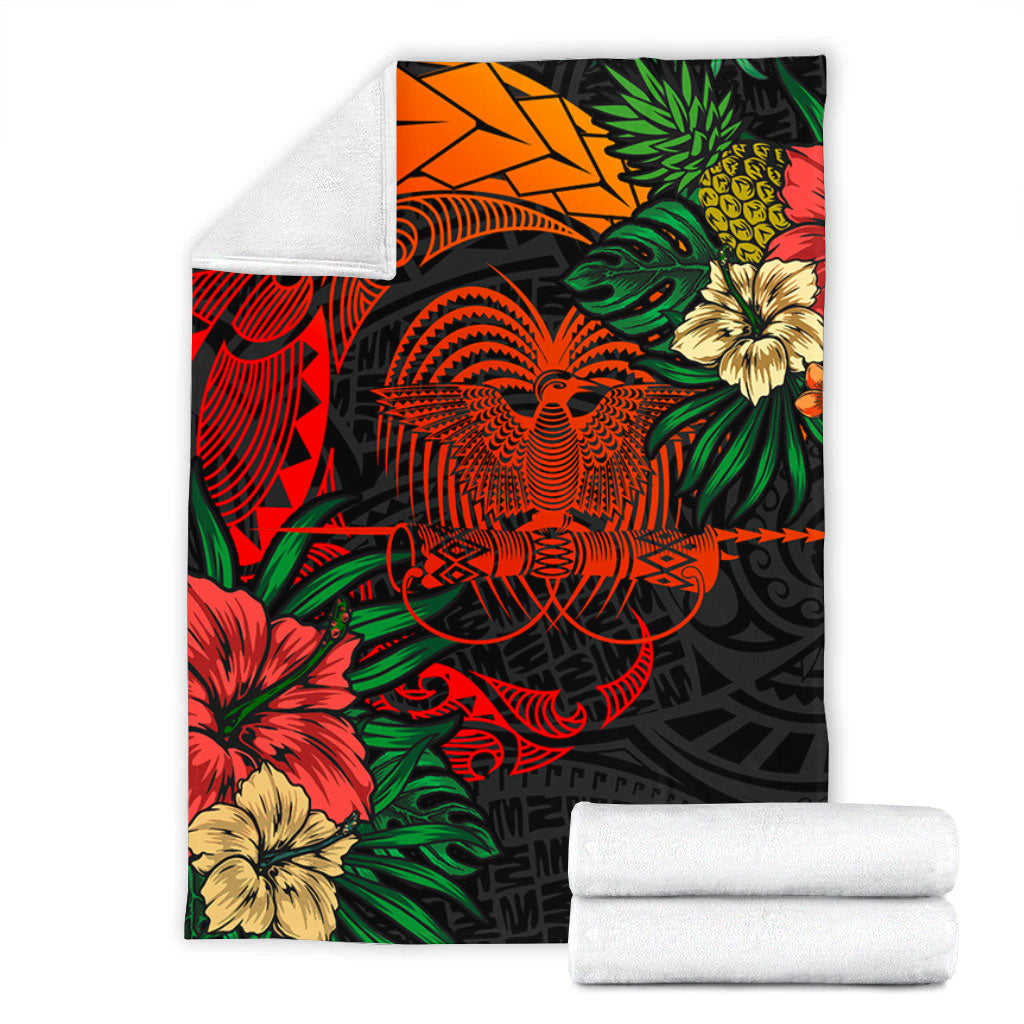 Papua New Guinea Premium Blanket Polynesian Coat Of Arms Tropical