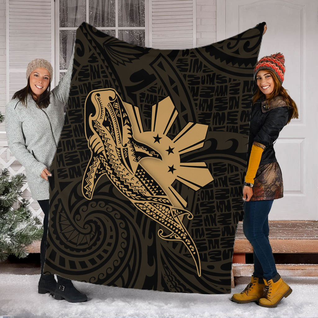 Philippines Filipinos Premium Blanket Tribal Whale Shark